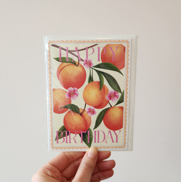 Birthday Peach Card