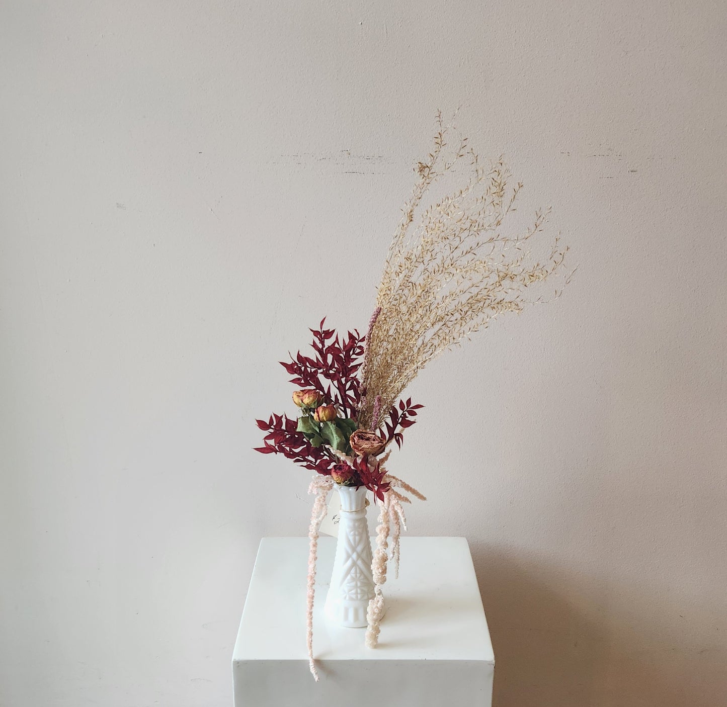 Warm Glow Dried Bud Vase