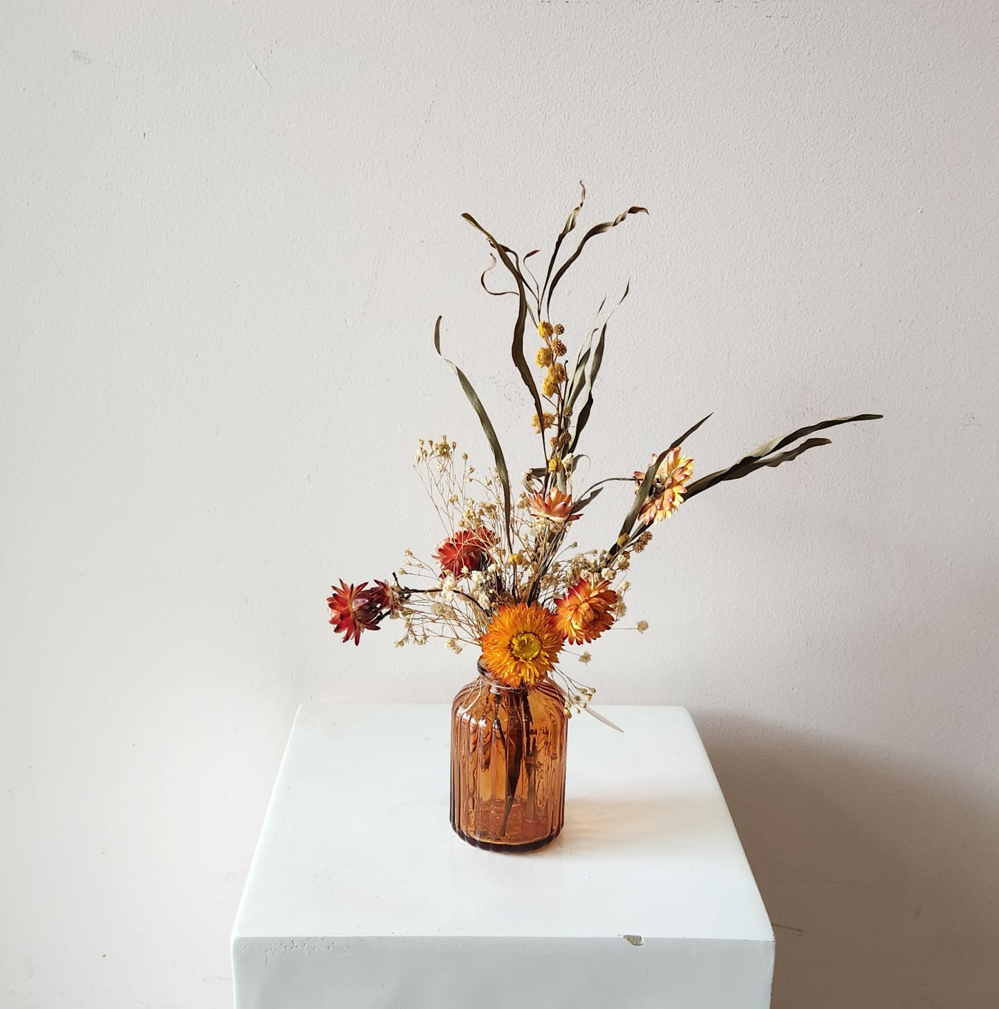 Orange Harvest Dried Bud Vase