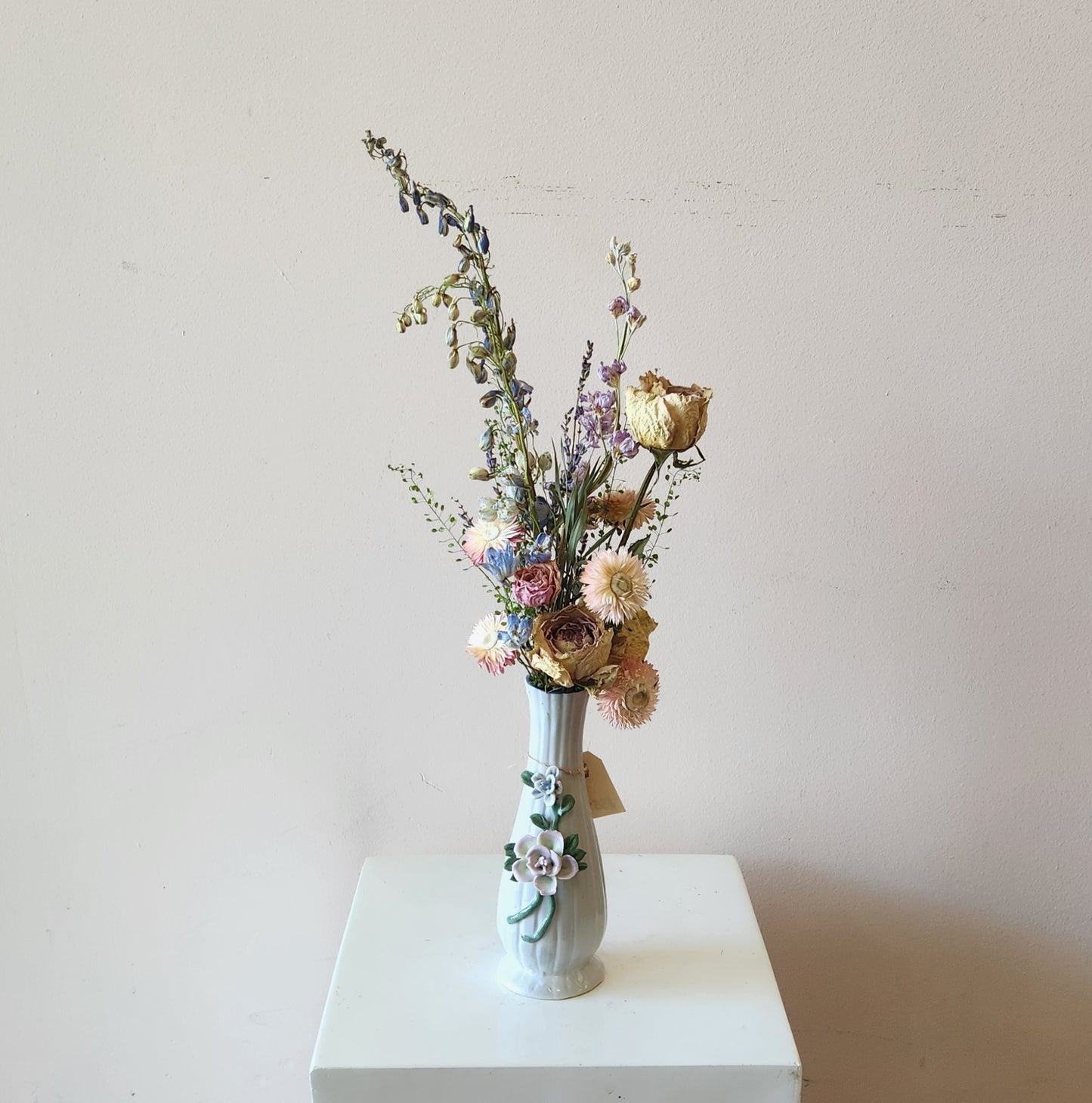 Pastel Beauty Dried Bud Vase