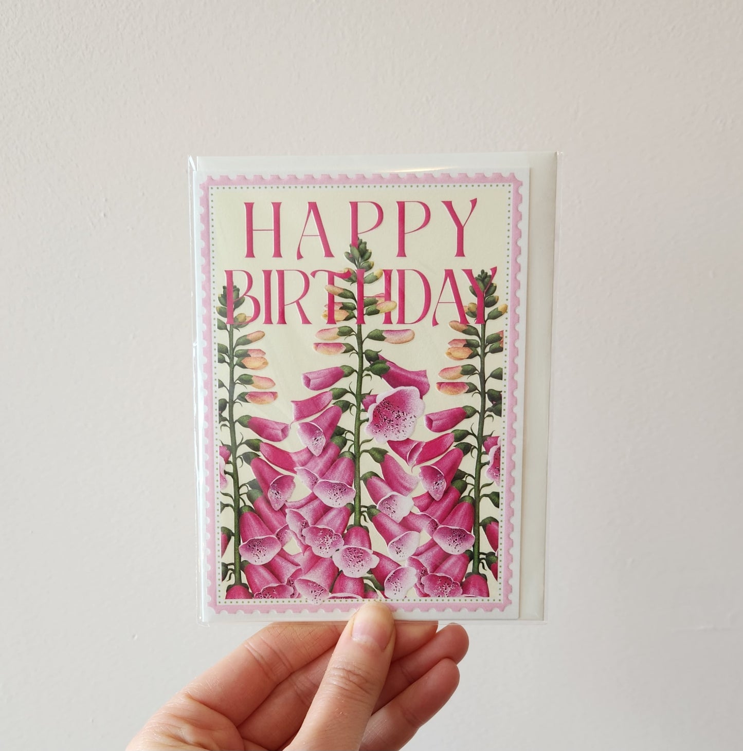 Foxglove Birthday Card