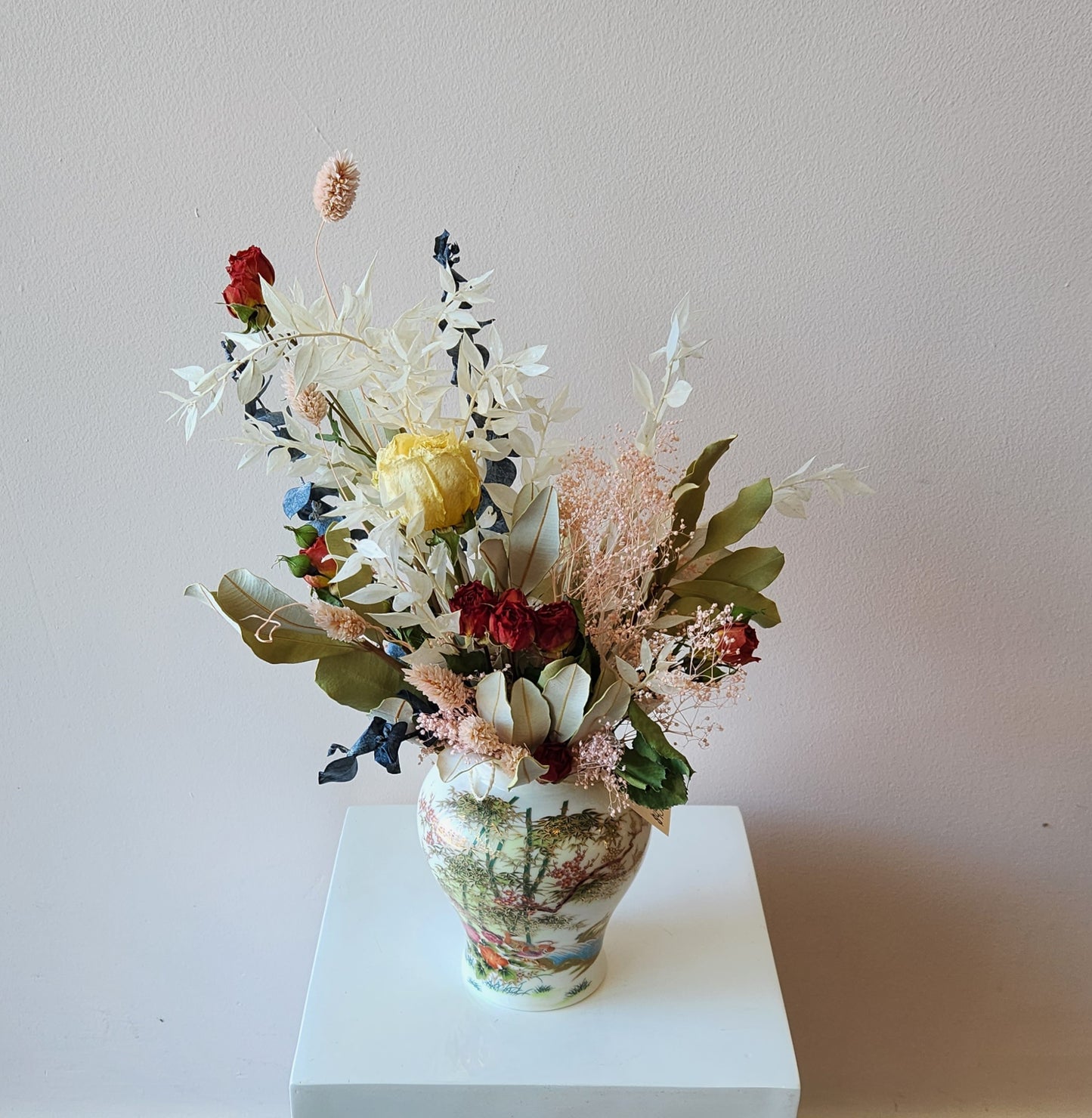 Colourful Dried Urn Arrangement