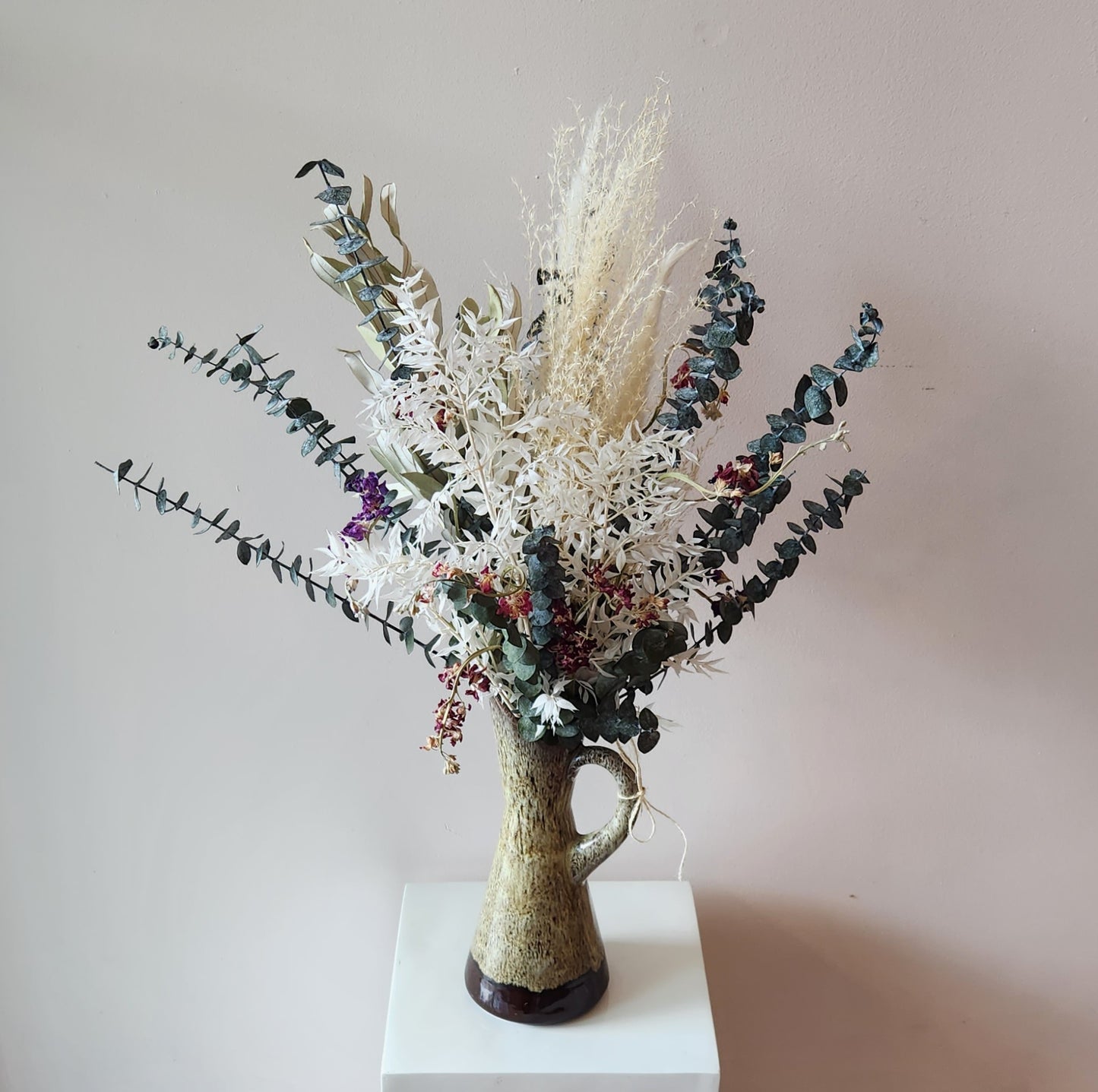 Rustic Dried Pitcher Arrangement