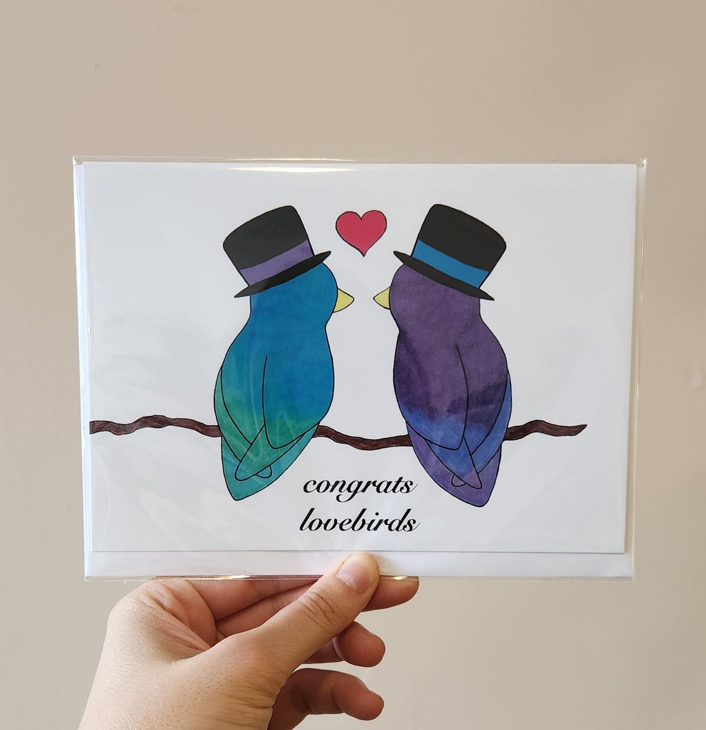 Groom & Groom Lovebirds Card