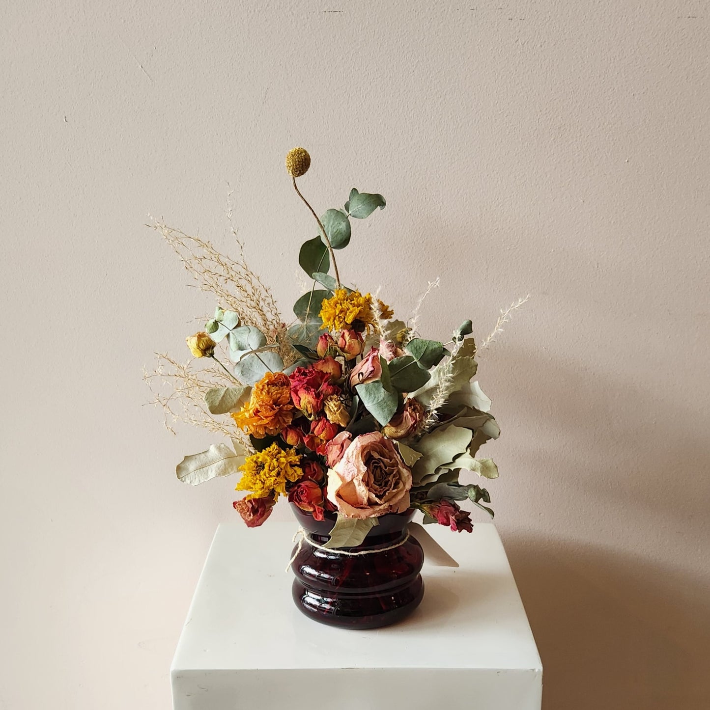 Dried Marigold Summer Arrangement