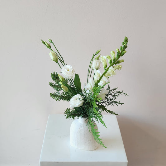 Frosted Winter Bud Vase