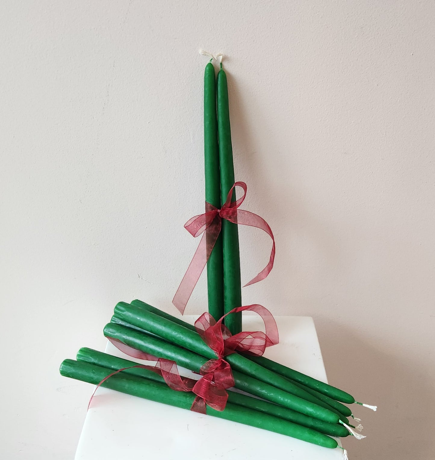 Green Taper Candles