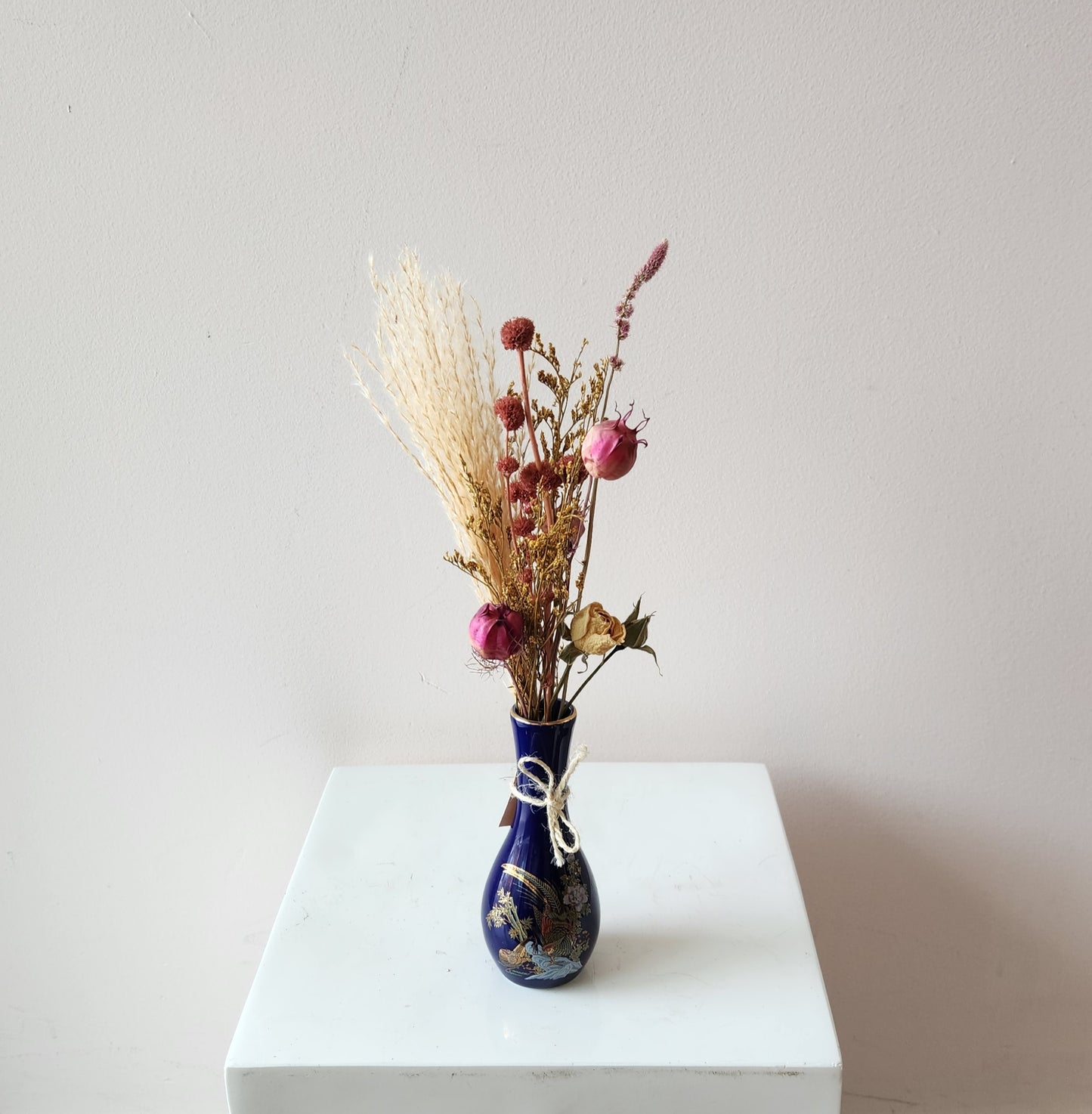 Mini Multicoloured Dried Bud Vase