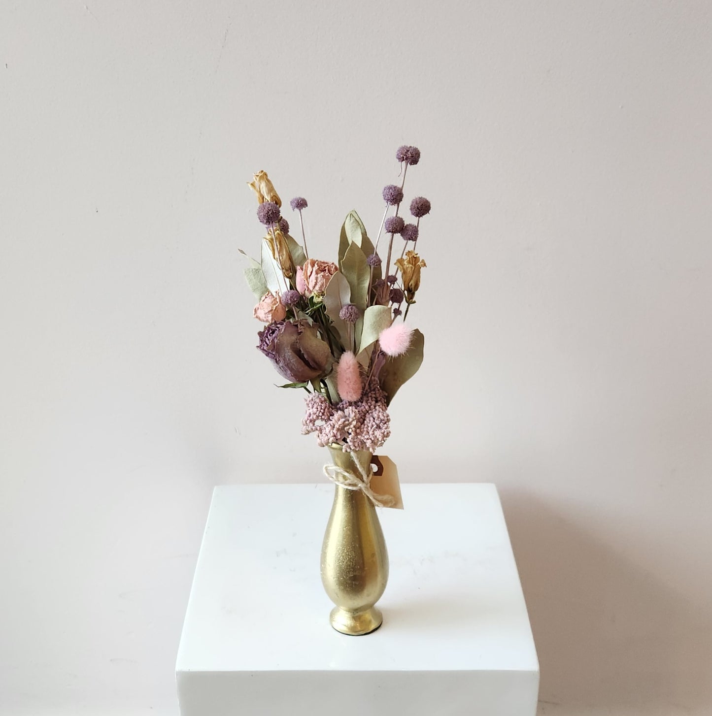 Dried Golden Beauty Bud Vase