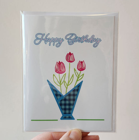 Happy Birthday Tulip Bouquet Card