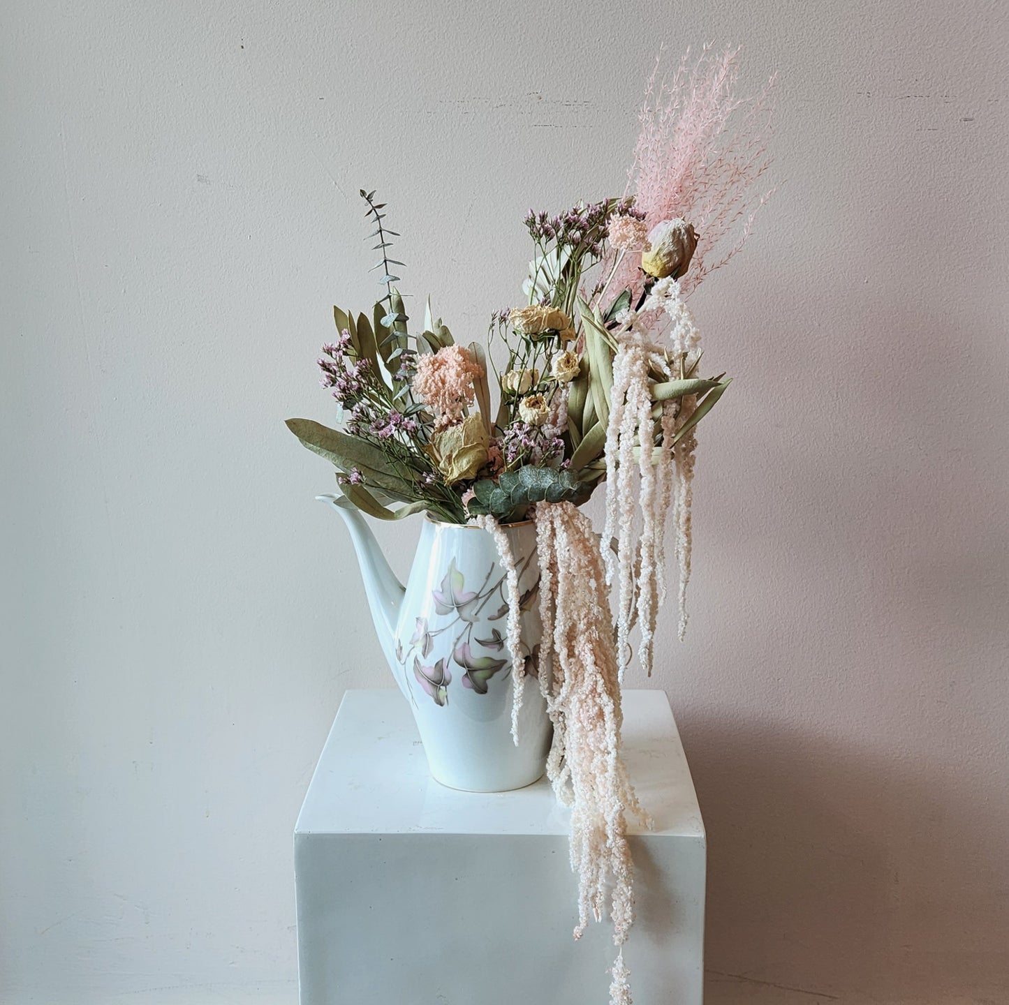 Sweetpea Tea Pot Dried Arrangement