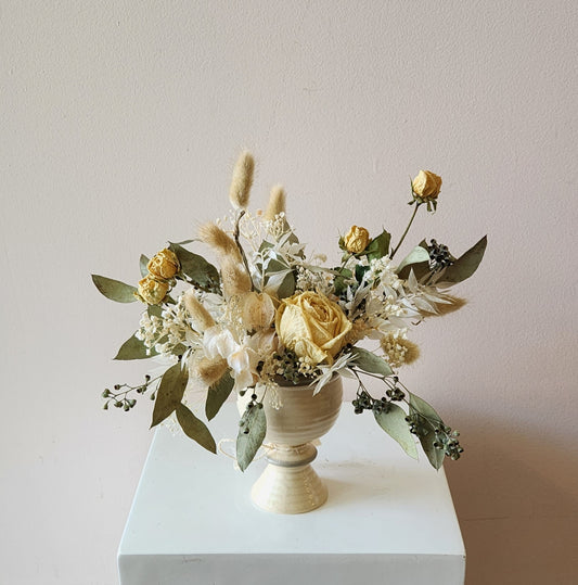 Cream & Sage Dried Arrangement