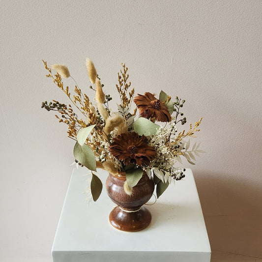 Brown Goblet Dried Arrangement