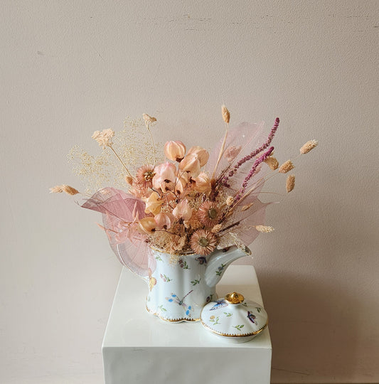 Butterfly Teapot Dried Arrangement