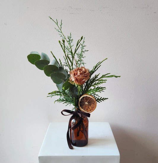 Winter Warmth Bud Vase