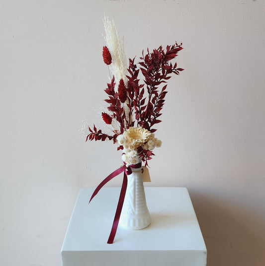 Dried Candy Cane Bud Vase