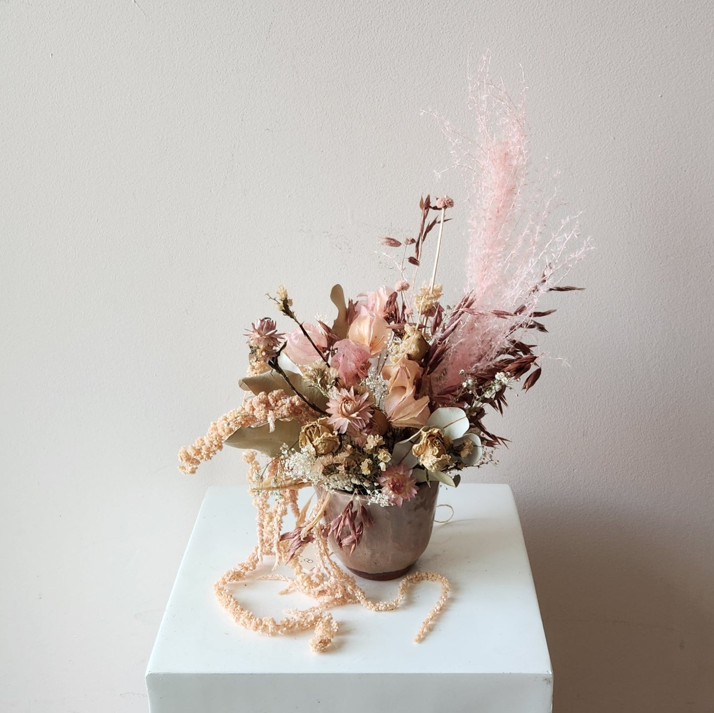 Rosy Mug Dried Arrangement