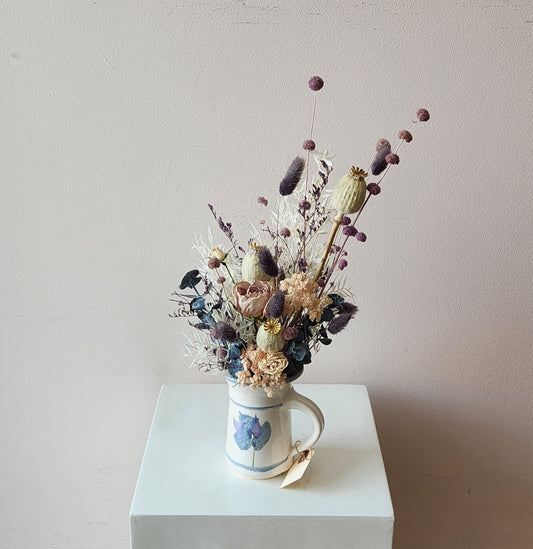 Blueberry Mug Dried Arrangement