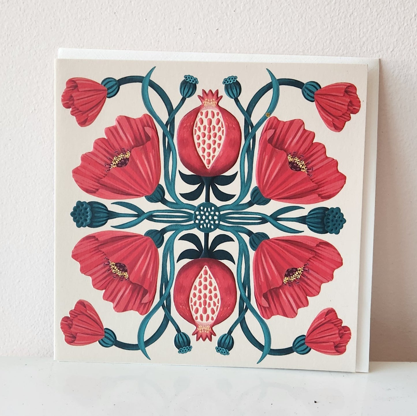 Poppies & Pomegranates Card