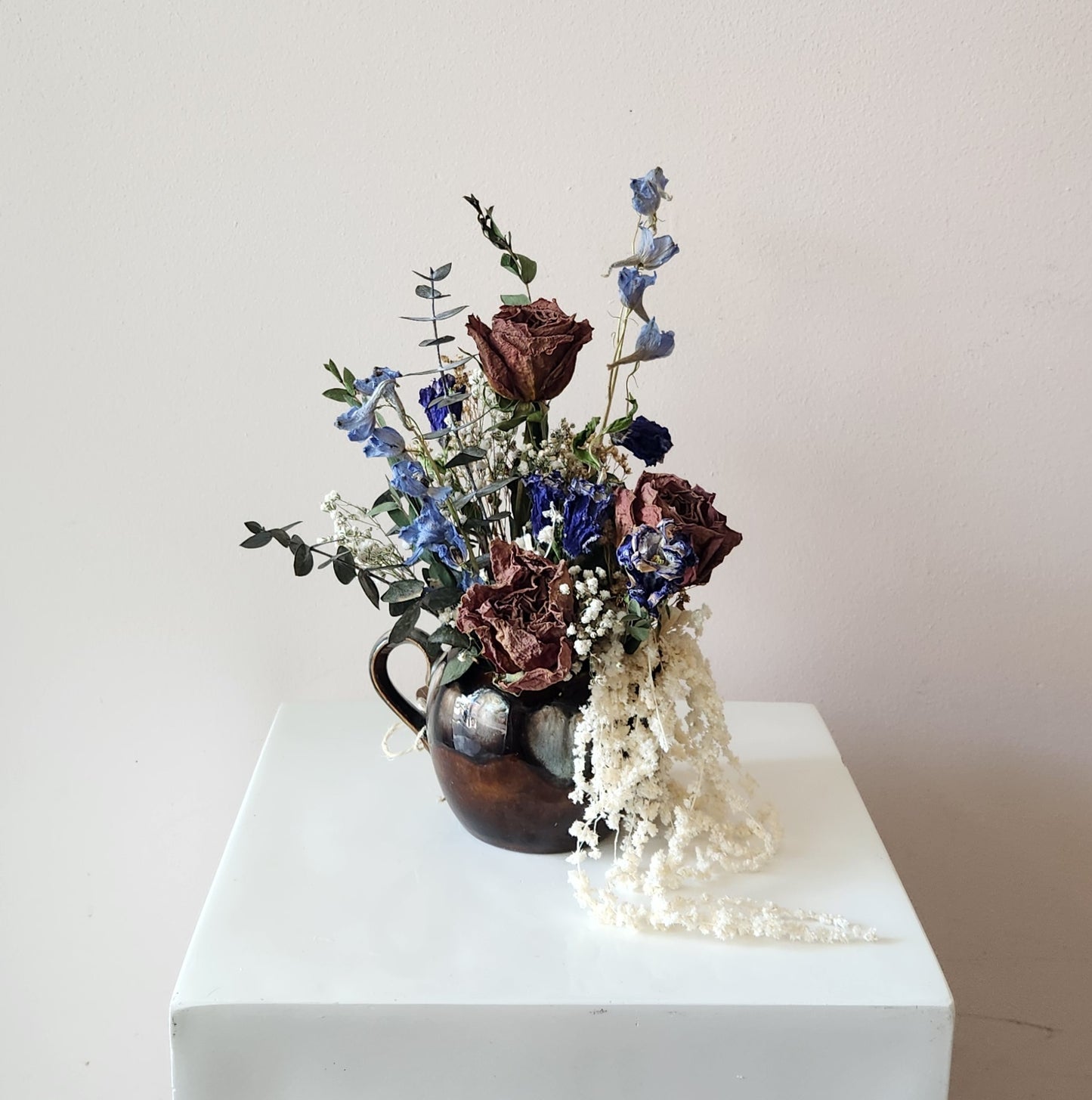 Brown & Blue Dried Arrangement