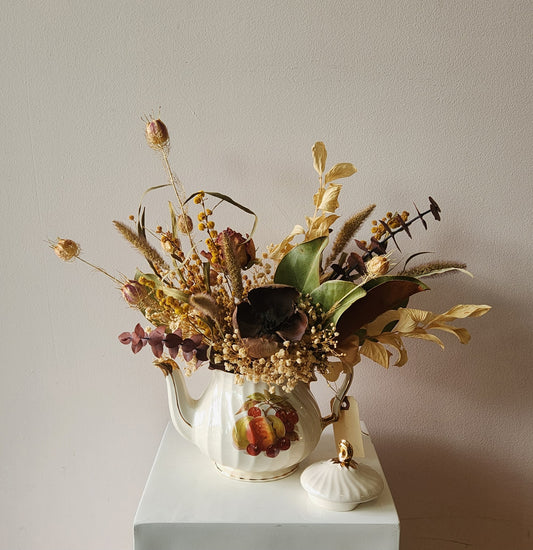Harvested Fruit Teapot Arrangement