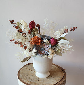 Natural/Orange Dried Vase Arrangement